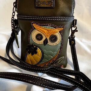 Chala Olive Owl Crossbody Bag